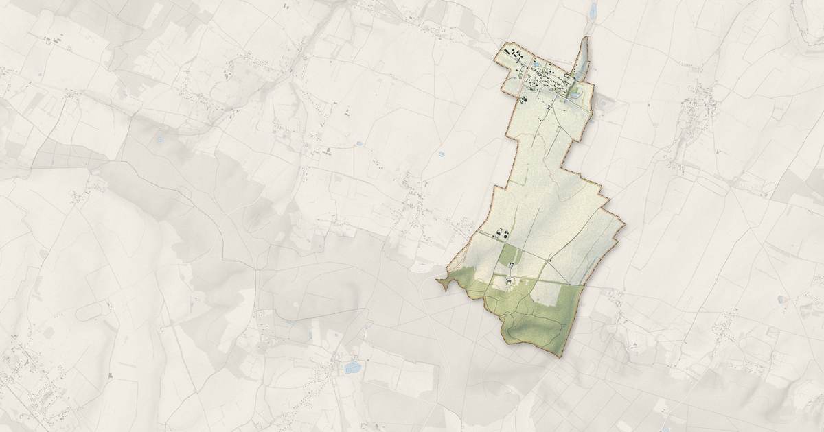 Portrait cartographique de Villedieu-lès-Bailleul : relief, eau, forêts, bâti et voies, calculés à partir des données de l'IGN