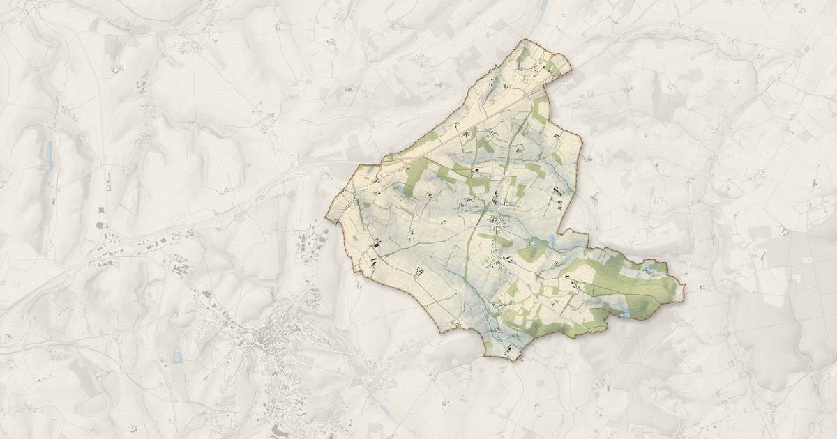 Portrait cartographique de Villiers-sous-Mortagne : relief, eau, forêts, bâti et voies, calculés à partir des données de l'IGN