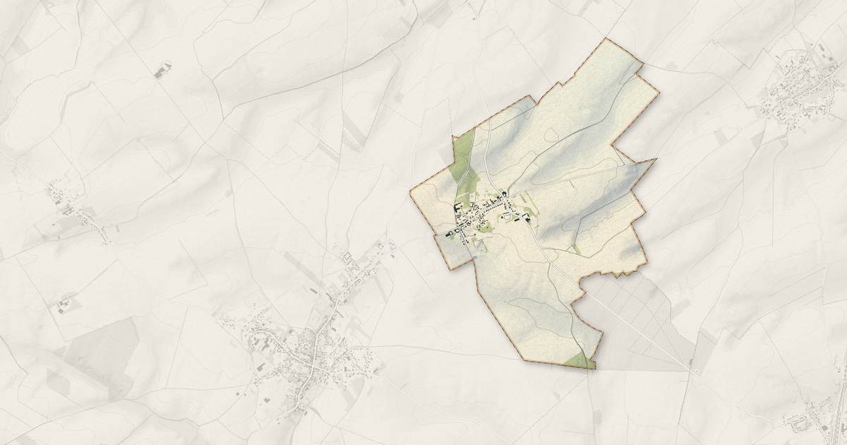 Portrait cartographique de Ablainzevelle : relief, eau, forêts, bâti et voies, calculés à partir des données de l'IGN