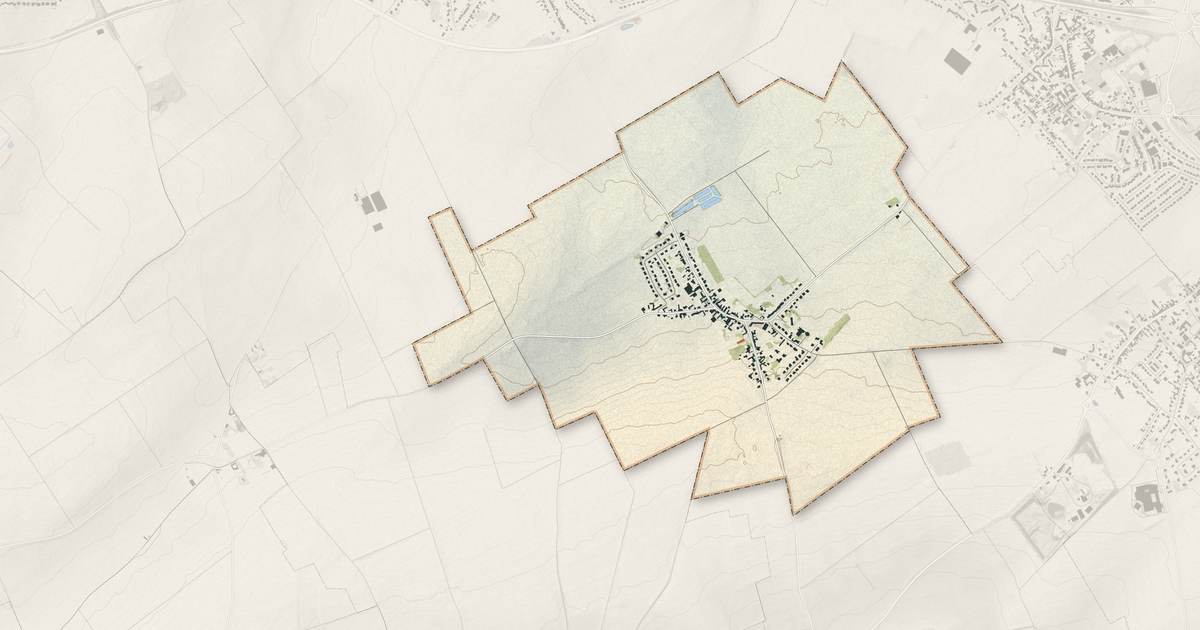 Portrait cartographique de Acheville : relief, eau, forêts, bâti et voies, calculés à partir des données de l'IGN