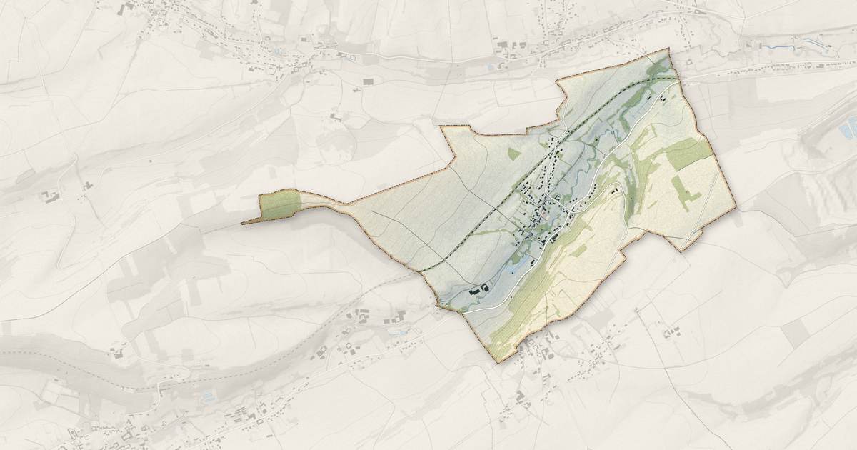 Portrait cartographique de Affringues : relief, eau, forêts, bâti et voies, calculés à partir des données de l'IGN