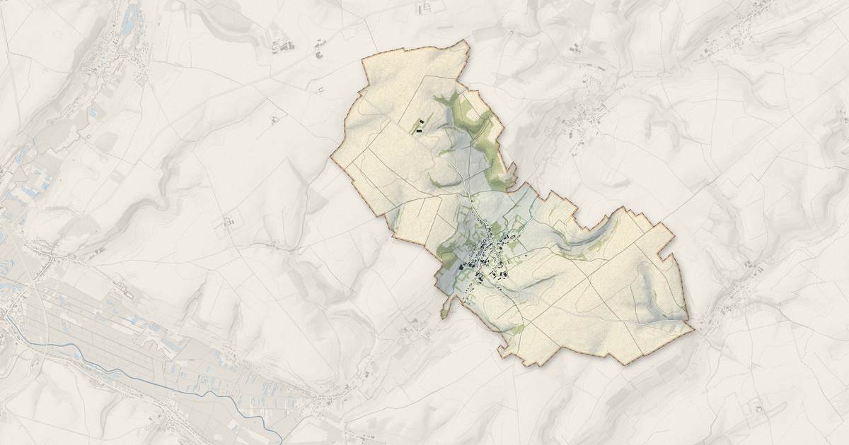 Portrait cartographique de Aix-en-Issart : relief, eau, forêts, bâti et voies, calculés à partir des données de l'IGN