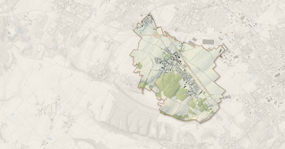 Portrait cartographique de Aix-Noulette : relief, eau, forêts, bâti et voies, calculés à partir des données de l'IGN