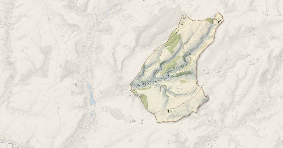 Portrait cartographique de Alette : relief, eau, forêts, bâti et voies, calculés à partir des données de l'IGN