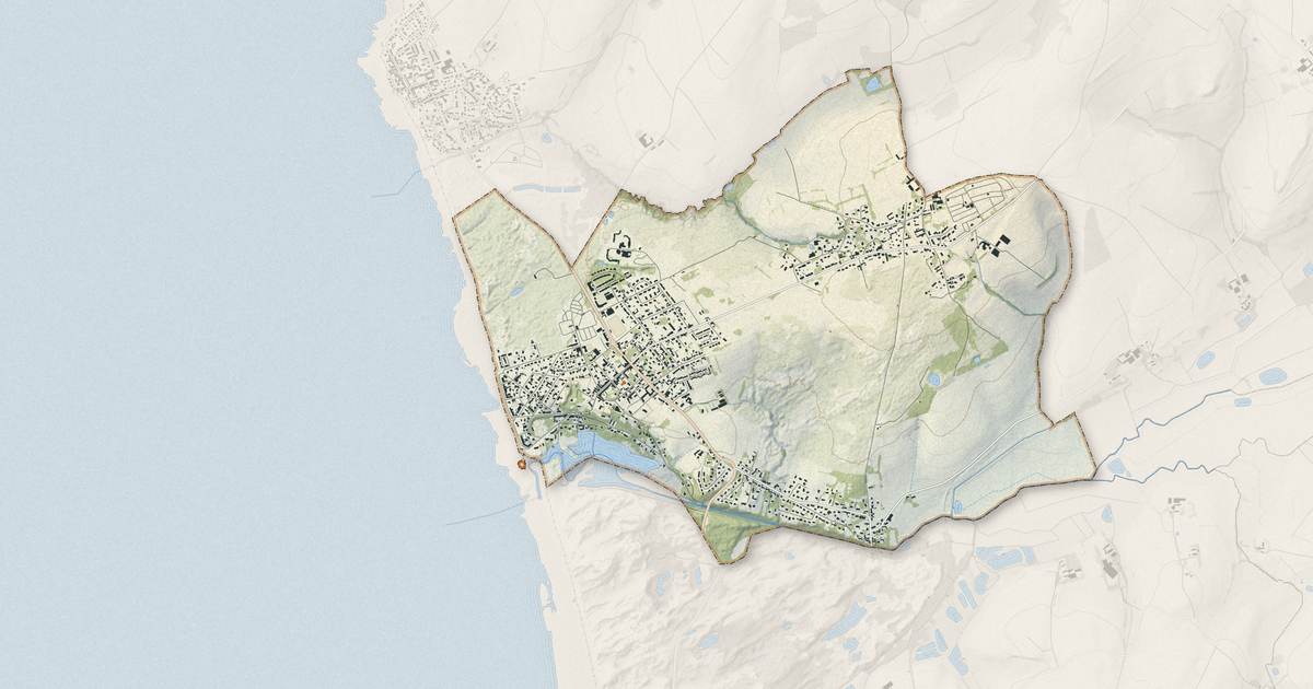 Portrait cartographique de Ambleteuse : relief, eau, forêts, bâti et voies, calculés à partir des données de l'IGN
