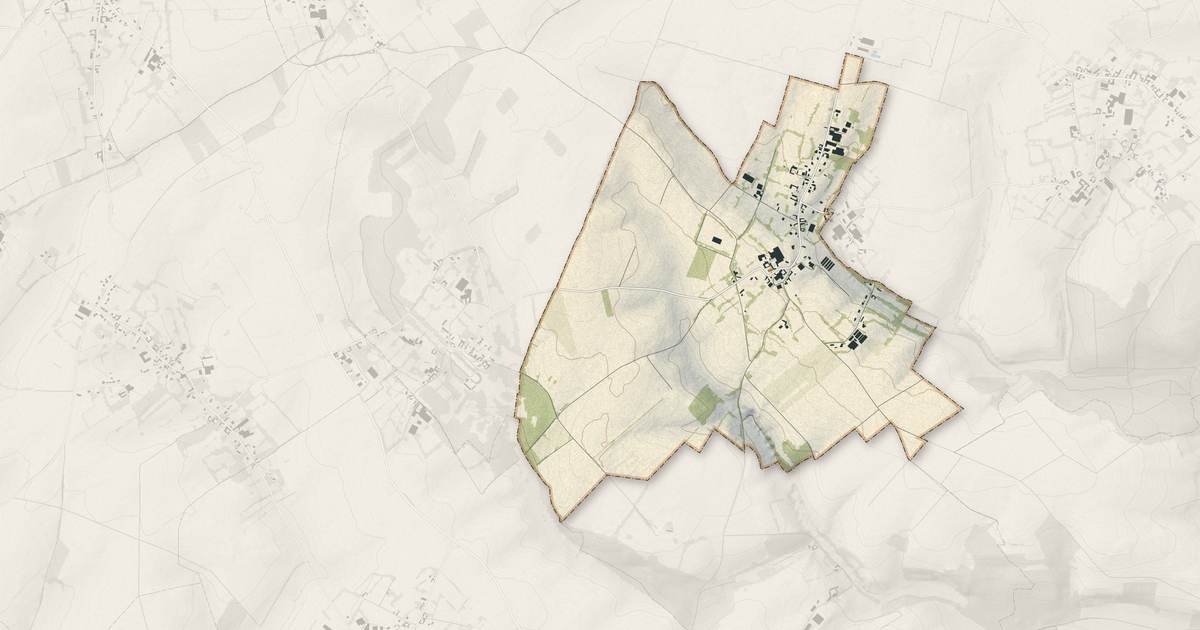 Portrait cartographique de Ambricourt : relief, eau, forêts, bâti et voies, calculés à partir des données de l'IGN
