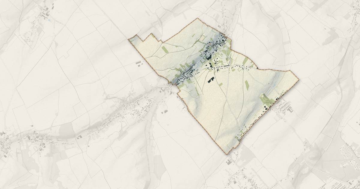 Portrait cartographique de Ames : relief, eau, forêts, bâti et voies, calculés à partir des données de l'IGN