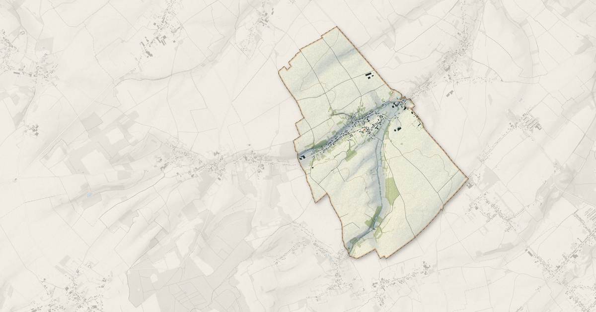 Portrait cartographique de Amettes : relief, eau, forêts, bâti et voies, calculés à partir des données de l'IGN