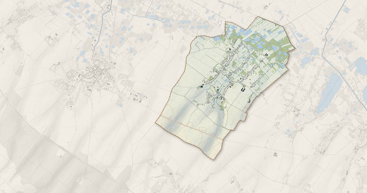 Portrait cartographique de Andres : relief, eau, forêts, bâti et voies, calculés à partir des données de l'IGN