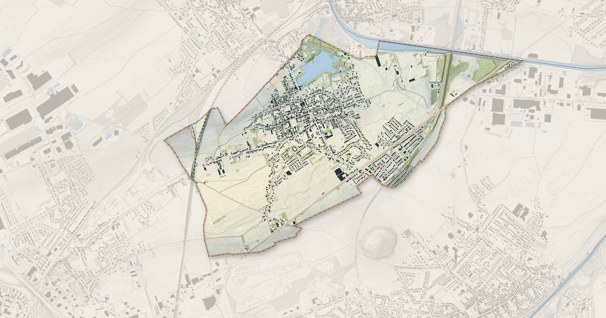 Portrait cartographique de Annay : relief, eau, forêts, bâti et voies, calculés à partir des données de l'IGN