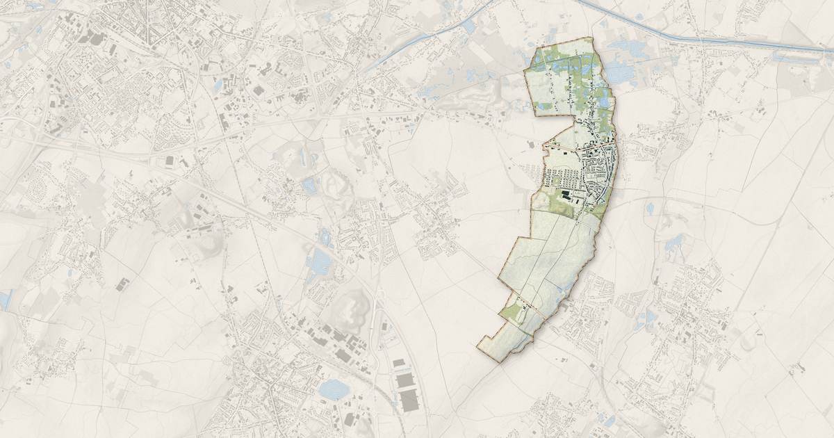 Portrait cartographique de Annequin : relief, eau, forêts, bâti et voies, calculés à partir des données de l'IGN