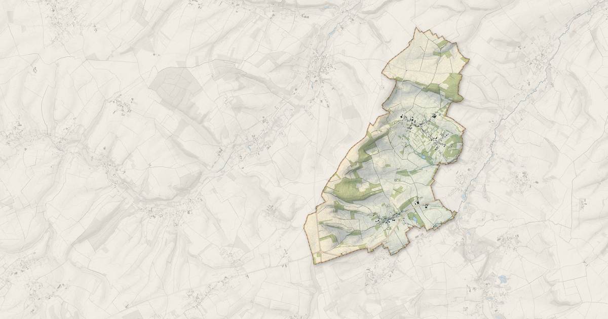 Portrait cartographique de Audincthun : relief, eau, forêts, bâti et voies, calculés à partir des données de l'IGN