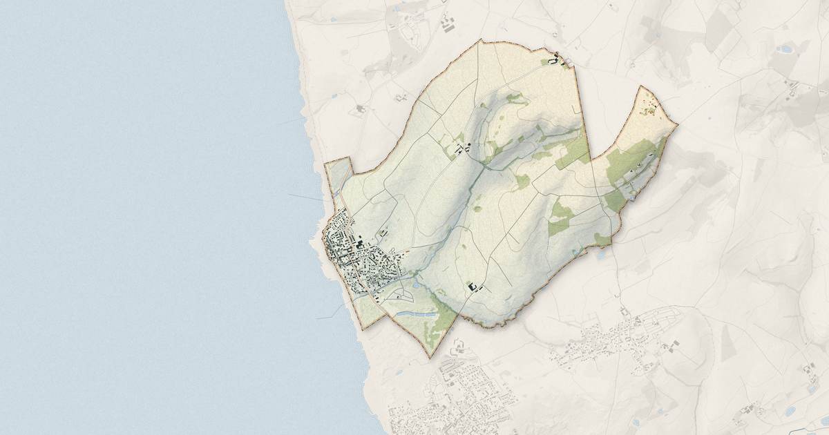 Portrait cartographique de Audresselles : relief, eau, forêts, bâti et voies, calculés à partir des données de l'IGN