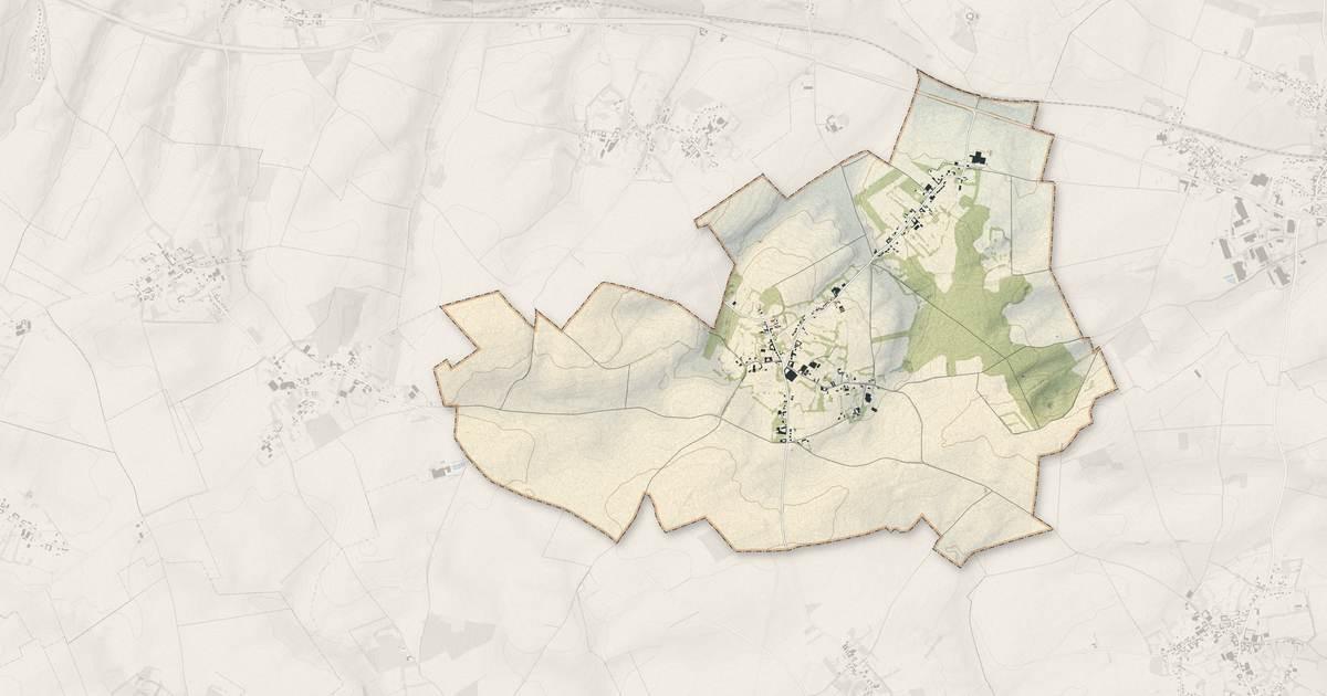 Portrait cartographique de Averdoingt : relief, eau, forêts, bâti et voies, calculés à partir des données de l'IGN