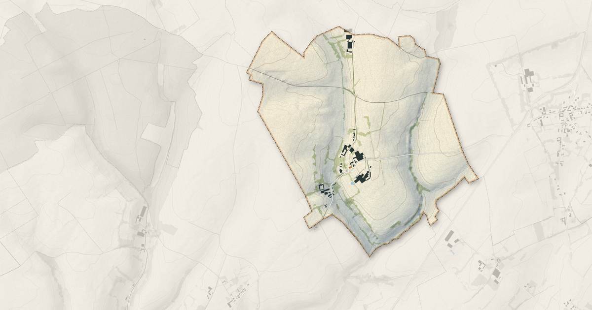 Portrait cartographique de Avondance : relief, eau, forêts, bâti et voies, calculés à partir des données de l'IGN