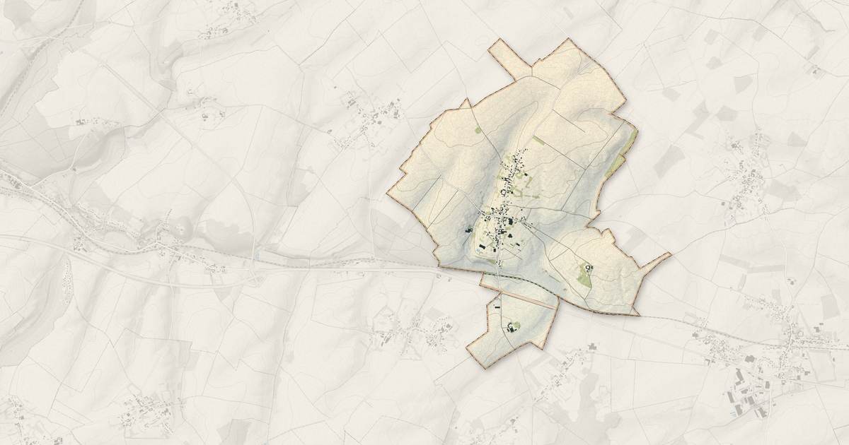 Portrait cartographique de Bailleul-aux-Cornailles : relief, eau, forêts, bâti et voies, calculés à partir des données de l'IGN