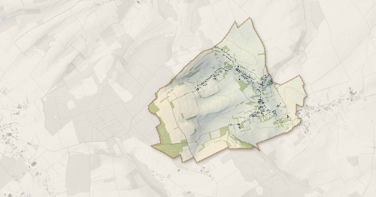 Portrait cartographique de Bailleul-lès-Pernes : relief, eau, forêts, bâti et voies, calculés à partir des données de l'IGN