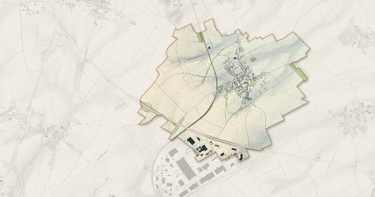 Portrait cartographique de Bailleul-Sir-Berthoult : relief, eau, forêts, bâti et voies, calculés à partir des données de l'IGN