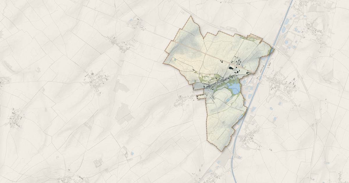 Portrait cartographique de Baralle : relief, eau, forêts, bâti et voies, calculés à partir des données de l'IGN