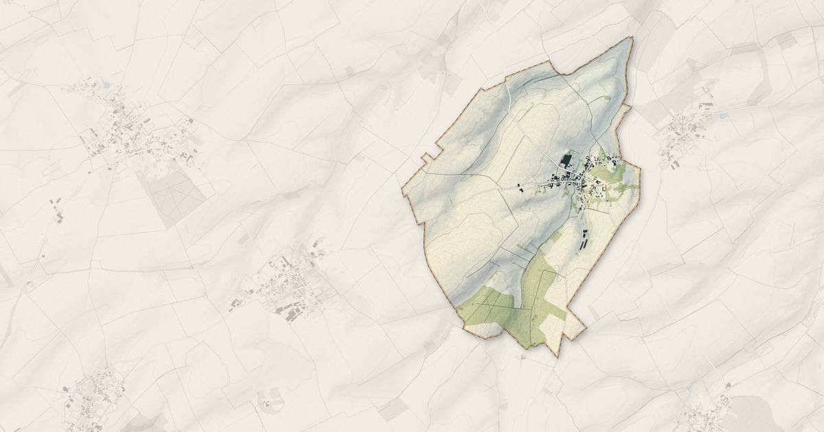 Portrait cartographique de Barly : relief, eau, forêts, bâti et voies, calculés à partir des données de l'IGN