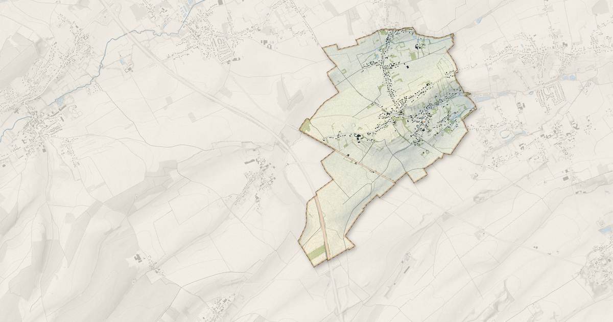 Portrait cartographique de Bayenghem-lès-Éperlecques : relief, eau, forêts, bâti et voies, calculés à partir des données de l'IGN