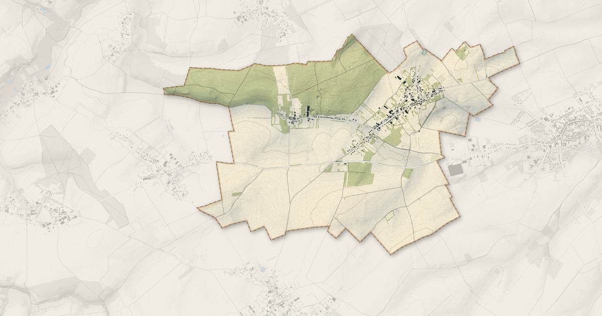 Portrait cartographique de Beaufort-Blavincourt : relief, eau, forêts, bâti et voies, calculés à partir des données de l'IGN