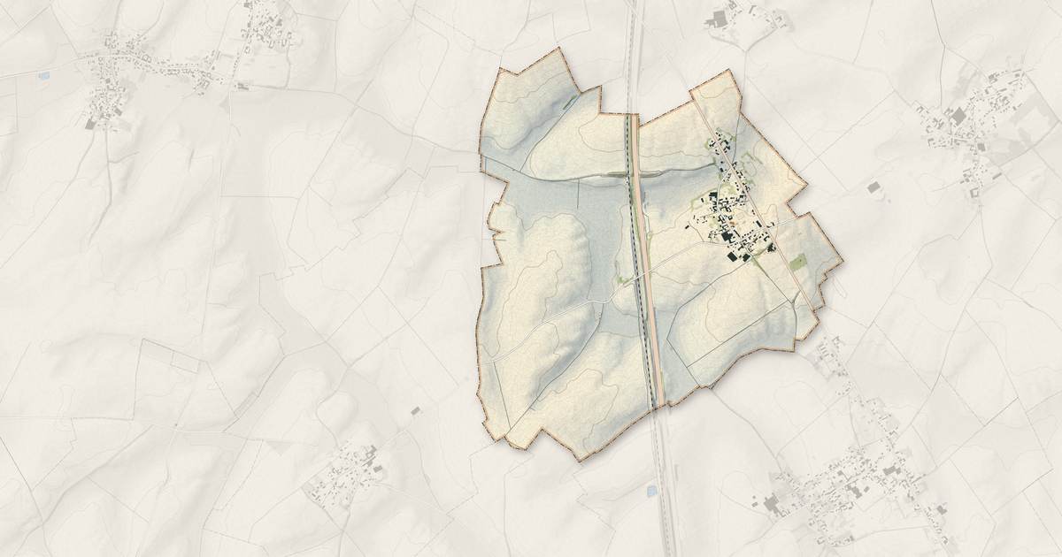 Portrait cartographique de Beaulencourt : relief, eau, forêts, bâti et voies, calculés à partir des données de l'IGN