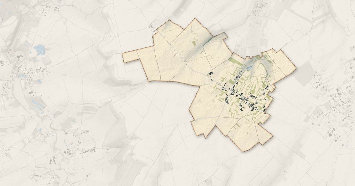 Portrait cartographique de Beaumetz-lès-Aire : relief, eau, forêts, bâti et voies, calculés à partir des données de l'IGN
