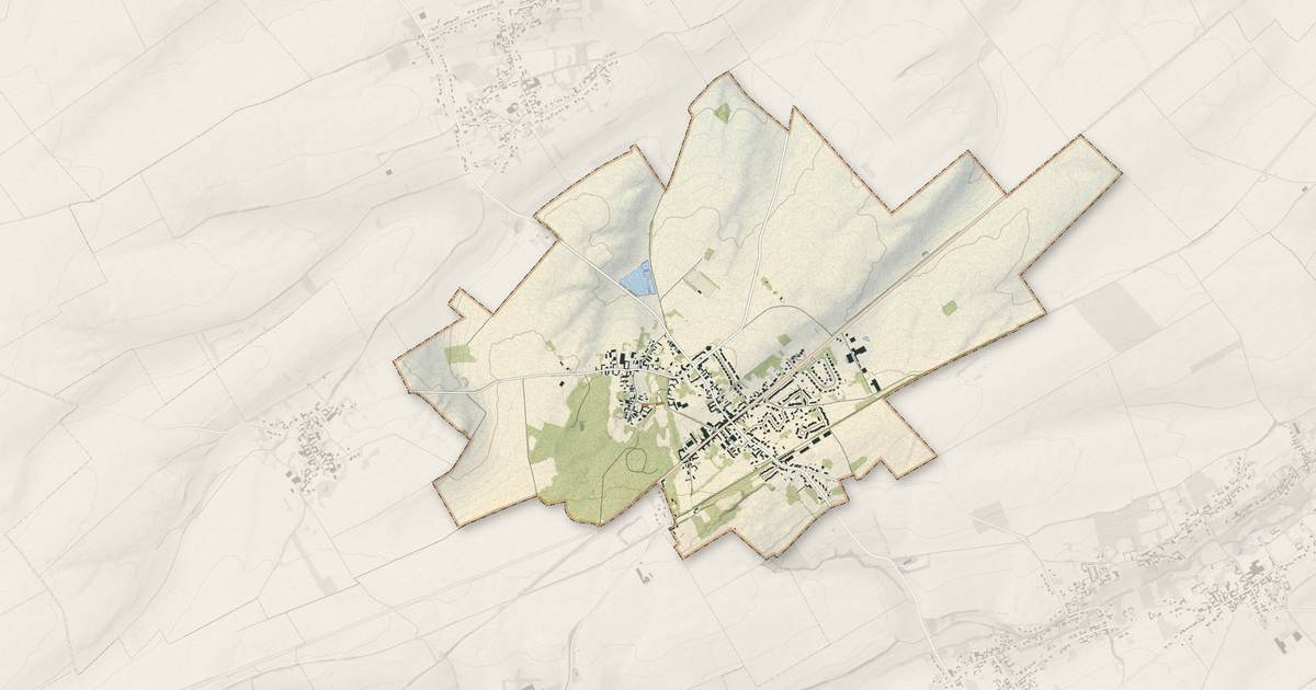 Portrait cartographique de Beaumetz-lès-Loges : relief, eau, forêts, bâti et voies, calculés à partir des données de l'IGN