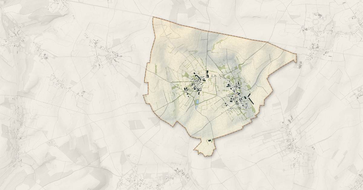 Portrait cartographique de Bécourt : relief, eau, forêts, bâti et voies, calculés à partir des données de l'IGN