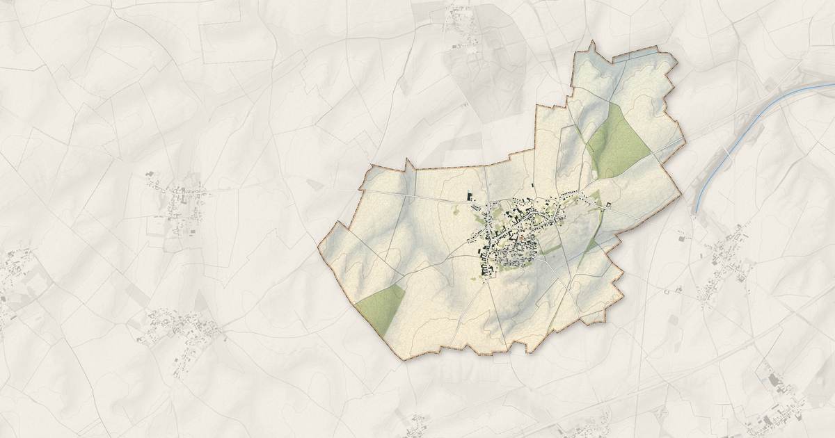 Portrait cartographique de Bertincourt : relief, eau, forêts, bâti et voies, calculés à partir des données de l'IGN