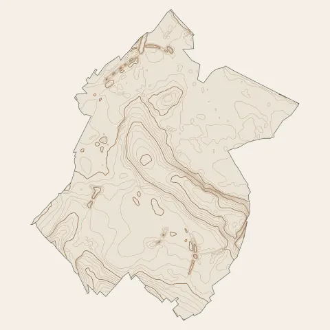 Béthune : courbes de niveau