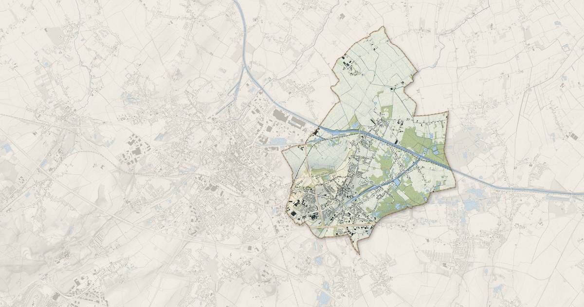 Portrait cartographique de Beuvry : relief, eau, forêts, bâti et voies, calculés à partir des données de l'IGN