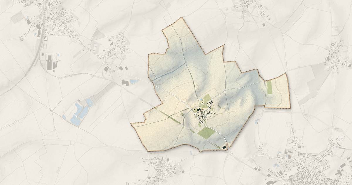 Portrait cartographique de Biefvillers-lès-Bapaume : relief, eau, forêts, bâti et voies, calculés à partir des données de l'IGN