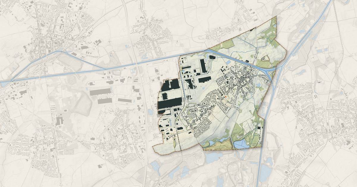 Portrait cartographique de Billy-Berclau : relief, eau, forêts, bâti et voies, calculés à partir des données de l'IGN