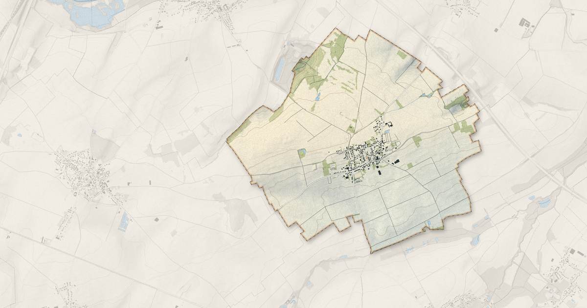 Portrait cartographique de Boiry-Notre-Dame : relief, eau, forêts, bâti et voies, calculés à partir des données de l'IGN