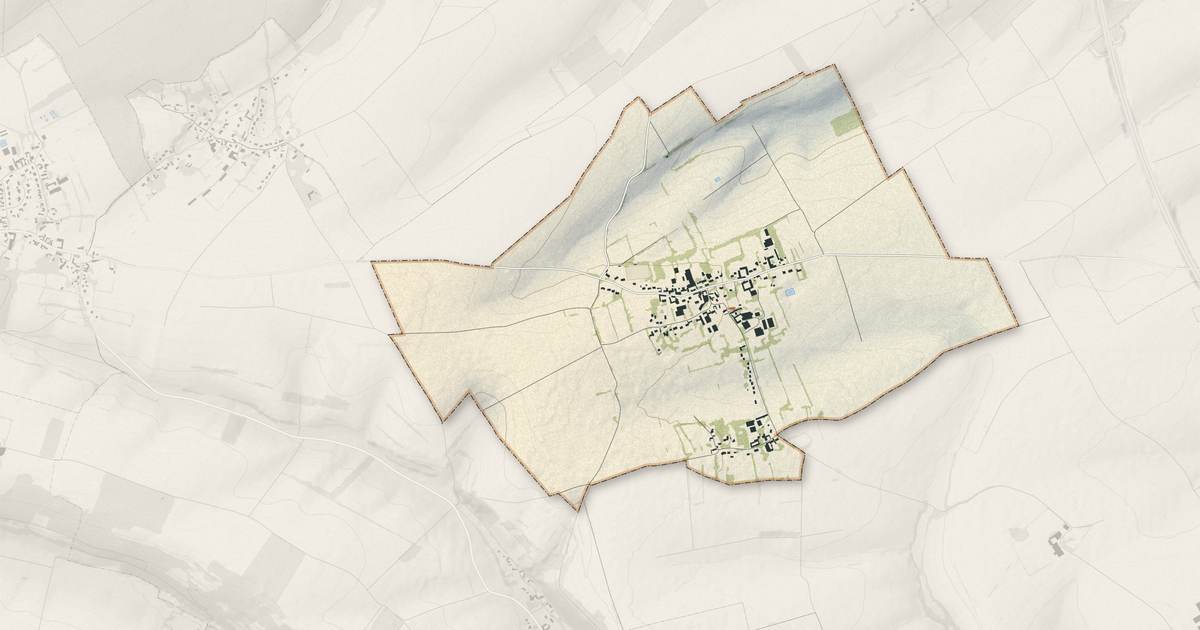 Portrait cartographique de Boisdinghem : relief, eau, forêts, bâti et voies, calculés à partir des données de l'IGN
