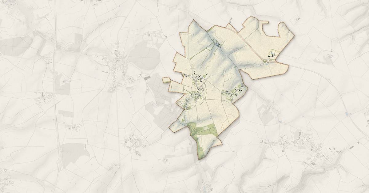 Portrait cartographique de Boisjean : relief, eau, forêts, bâti et voies, calculés à partir des données de l'IGN