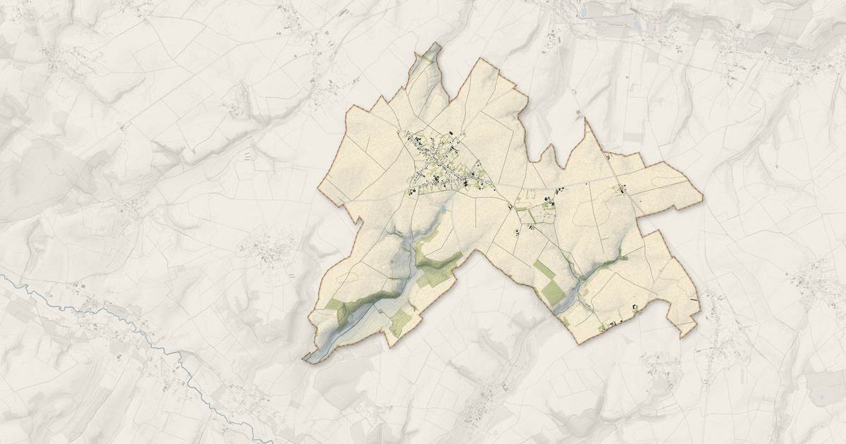 Portrait cartographique de Bonnières : relief, eau, forêts, bâti et voies, calculés à partir des données de l'IGN