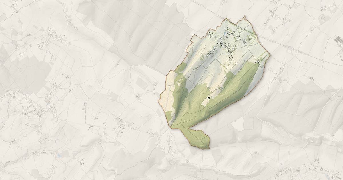 Portrait cartographique de Bouquehault : relief, eau, forêts, bâti et voies, calculés à partir des données de l'IGN