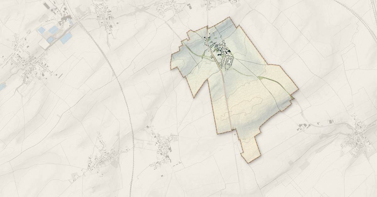 Portrait cartographique de Boyelles : relief, eau, forêts, bâti et voies, calculés à partir des données de l'IGN