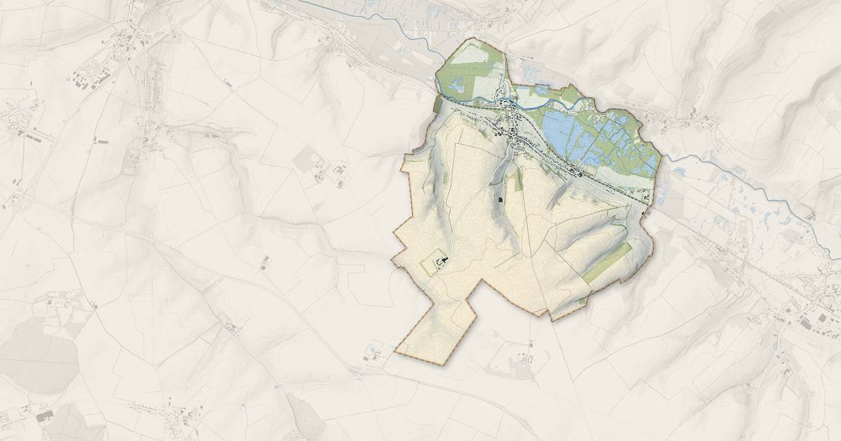 Portrait cartographique de Brimeux : relief, eau, forêts, bâti et voies, calculés à partir des données de l'IGN