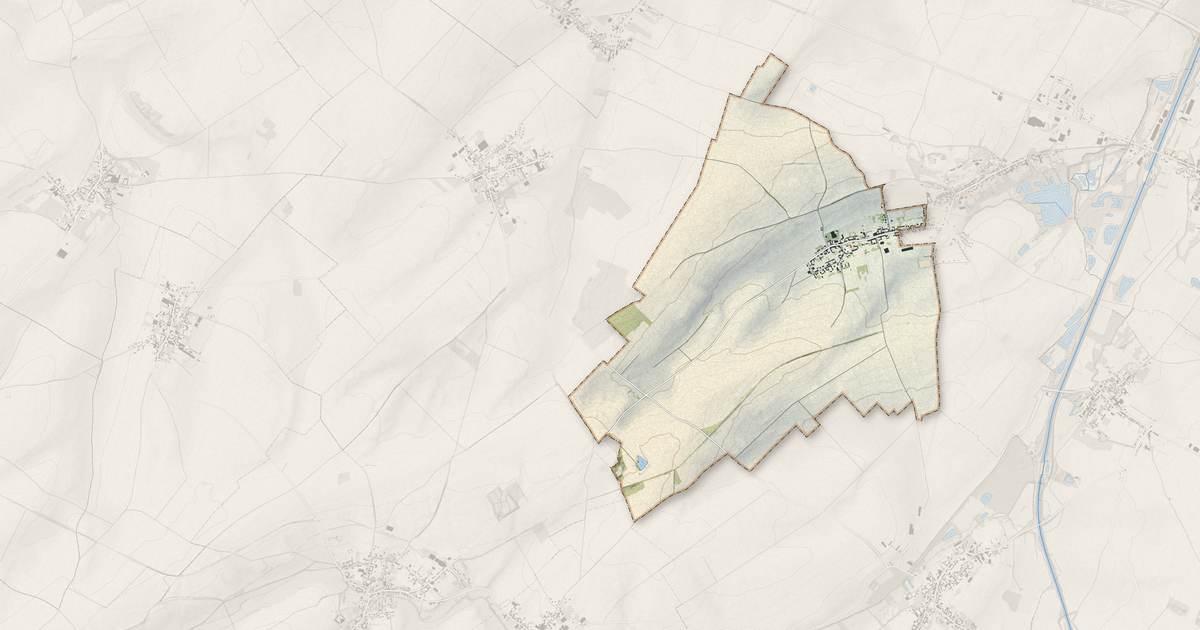 Portrait cartographique de Buissy : relief, eau, forêts, bâti et voies, calculés à partir des données de l'IGN