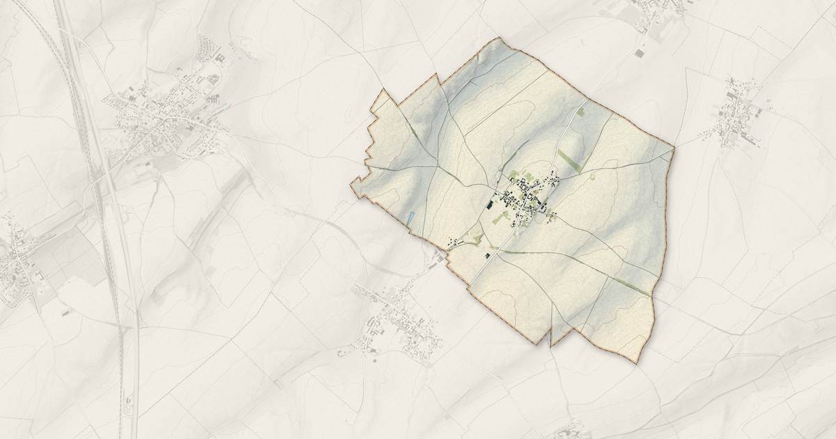 Portrait cartographique de Bullecourt : relief, eau, forêts, bâti et voies, calculés à partir des données de l'IGN