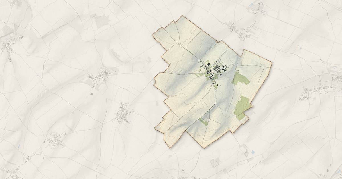 Portrait cartographique de Cagnicourt : relief, eau, forêts, bâti et voies, calculés à partir des données de l'IGN