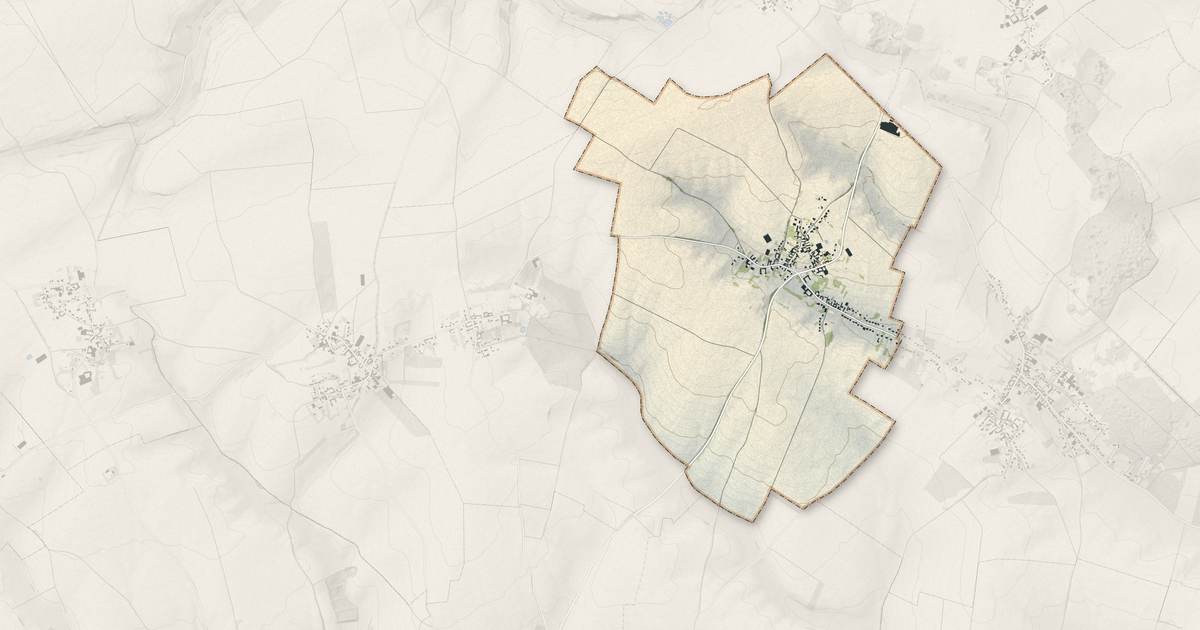 Portrait cartographique de Cambligneul : relief, eau, forêts, bâti et voies, calculés à partir des données de l'IGN