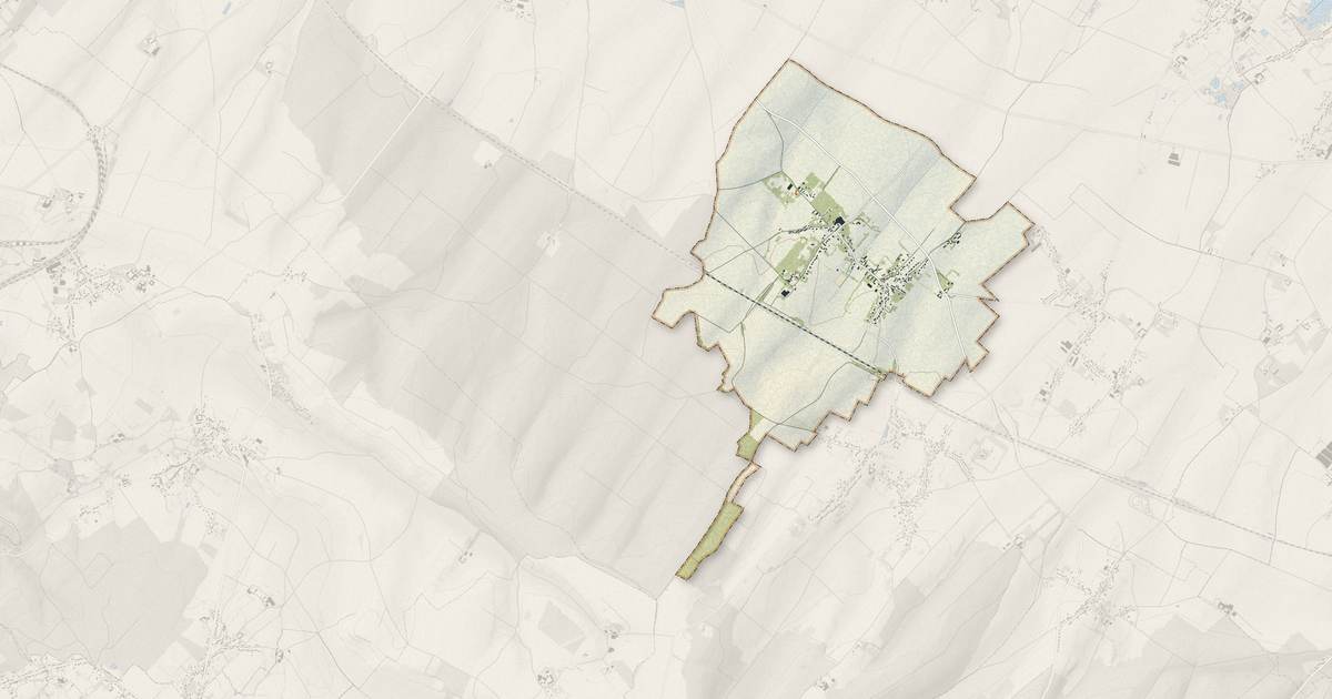 Portrait cartographique de Campagne-lès-Guines : relief, eau, forêts, bâti et voies, calculés à partir des données de l'IGN