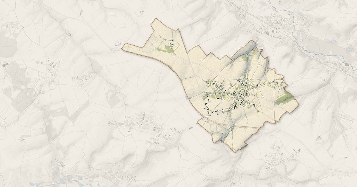 Portrait cartographique de Campagne-lès-Hesdin : relief, eau, forêts, bâti et voies, calculés à partir des données de l'IGN