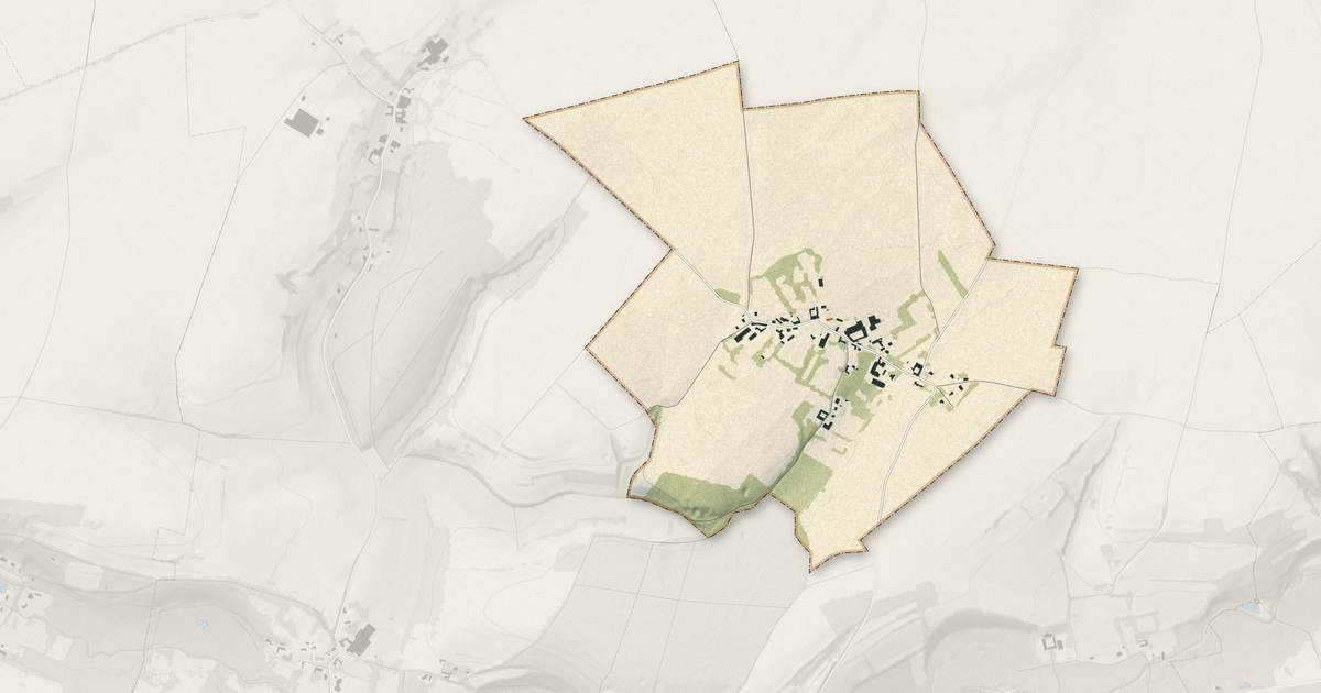 Portrait cartographique de Canettemont : relief, eau, forêts, bâti et voies, calculés à partir des données de l'IGN