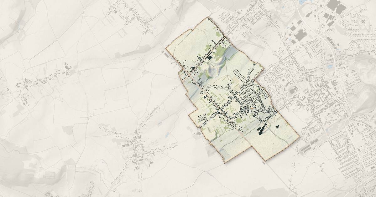 Portrait cartographique de Cauchy-à-la-Tour : relief, eau, forêts, bâti et voies, calculés à partir des données de l'IGN